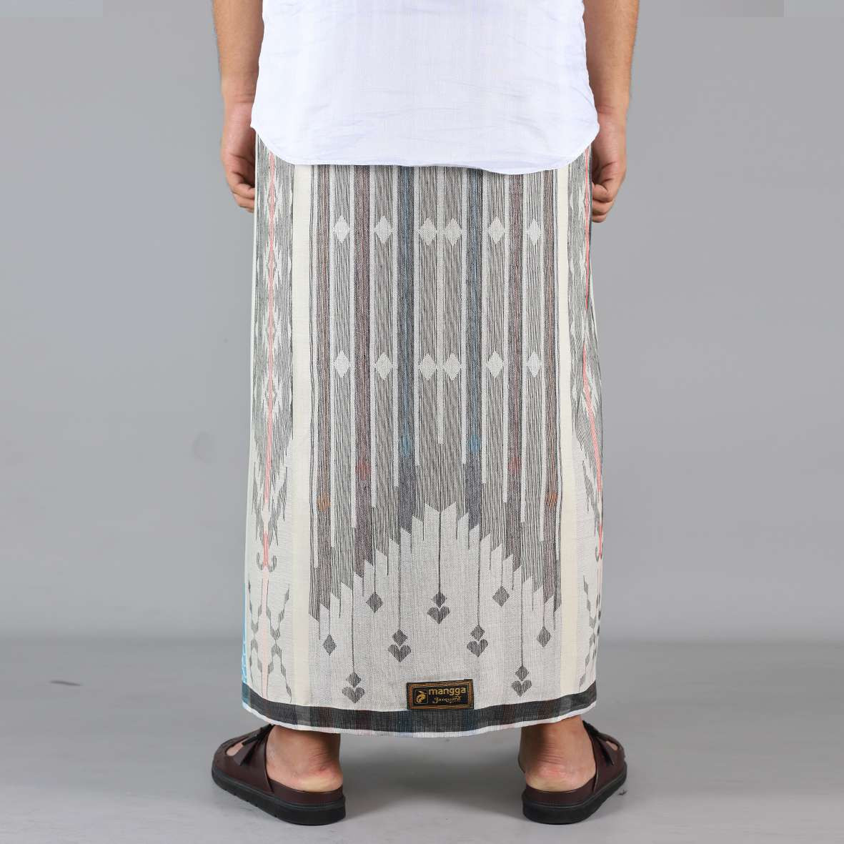 Sarung Mangga Jacquard Songket Putih Image 01